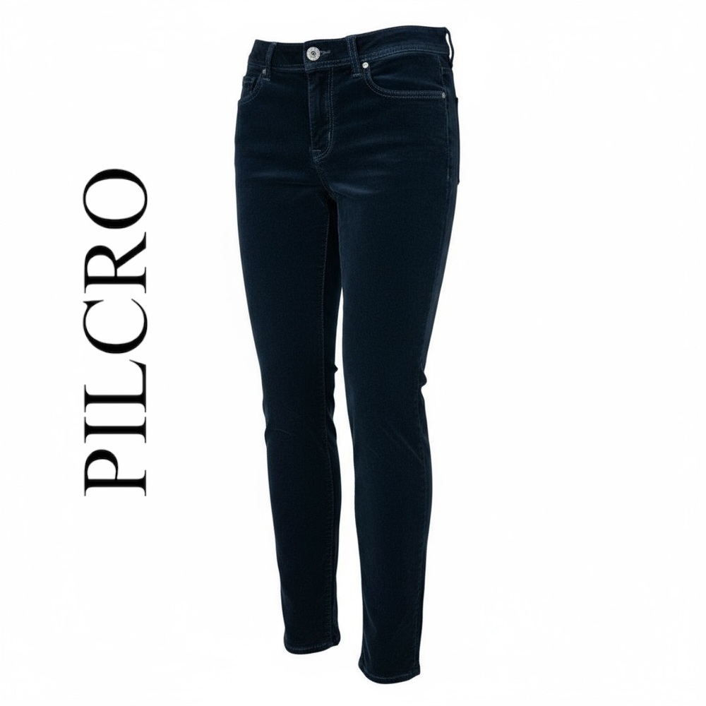 Anthropologie Pilcro and the Letterpress Deep Blue Velveteen Pants No. 27‎
